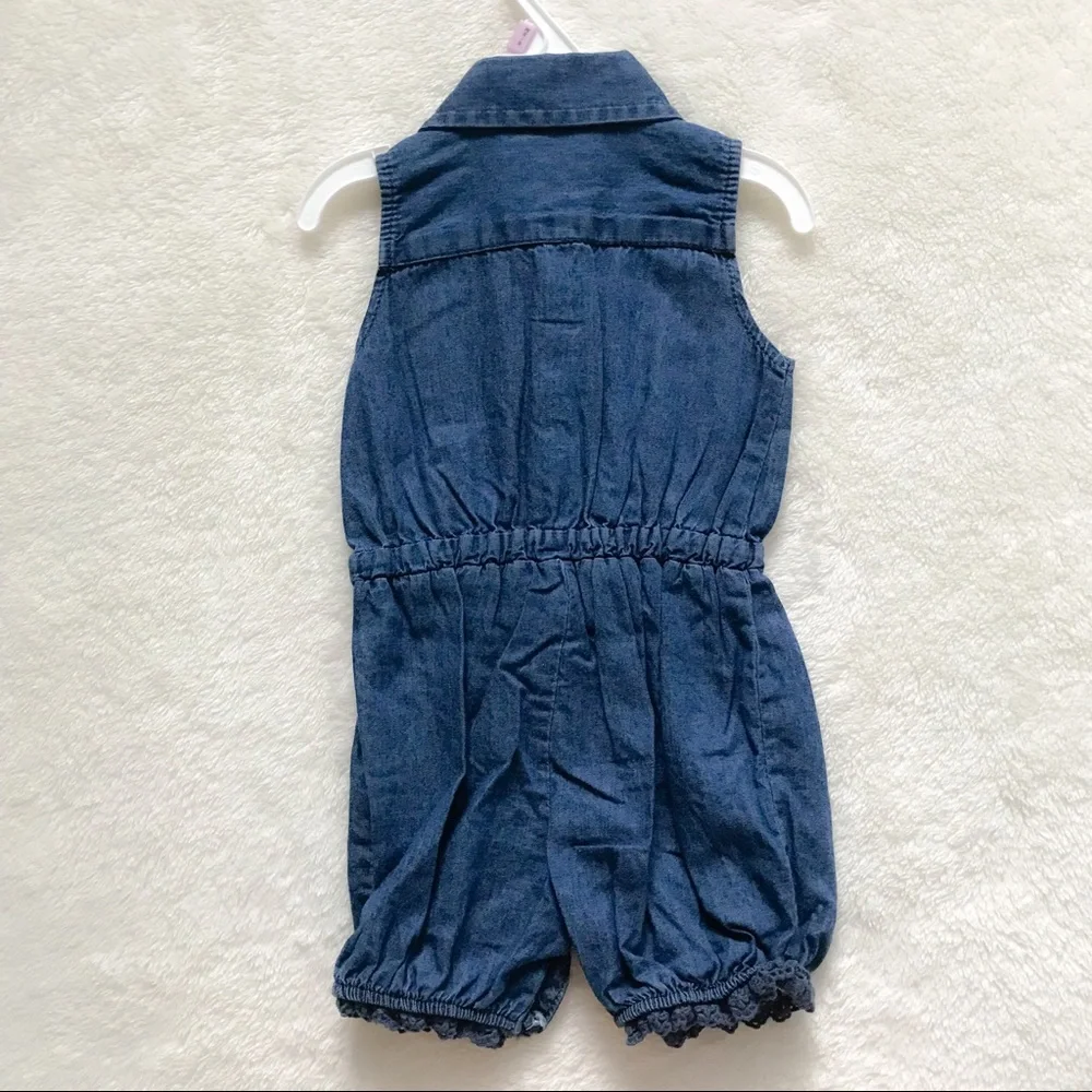 NWT 7FAM infant denim romper